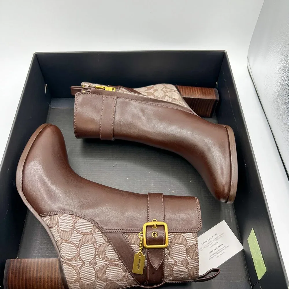 COACH Olivia Signature Jacquard Ankle Booties - Picture 6 of 13